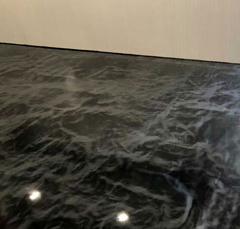 Beautiful epoxy floor project by Lex Floors